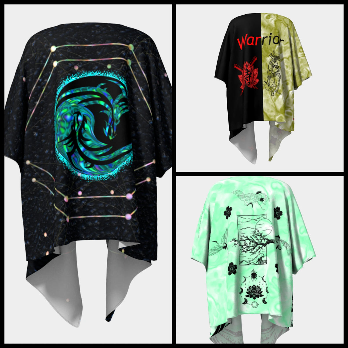 Drape kimonos innitiwear