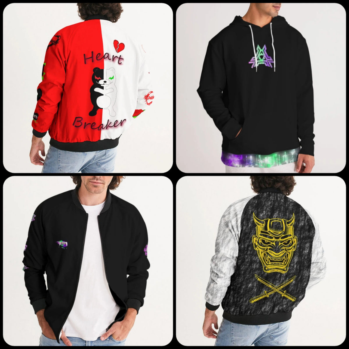 bomber jackets and graphic hoodies innitiwear