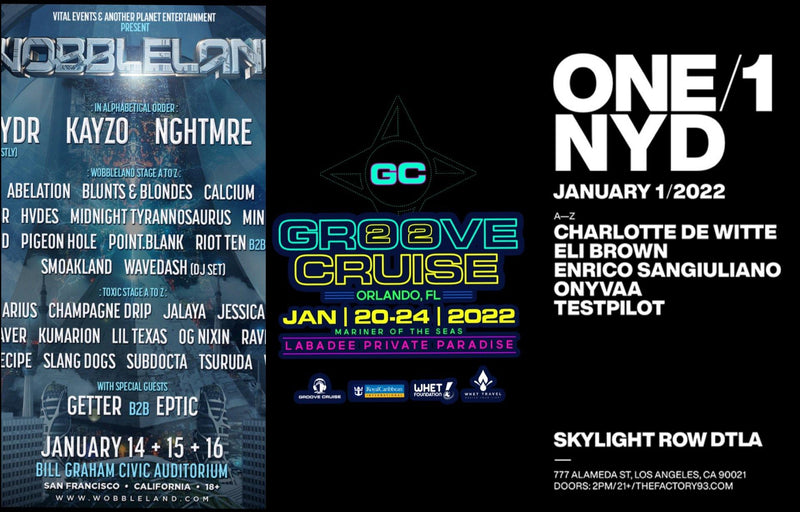 Upcoming EDM events for January 2022 - Innitiwear