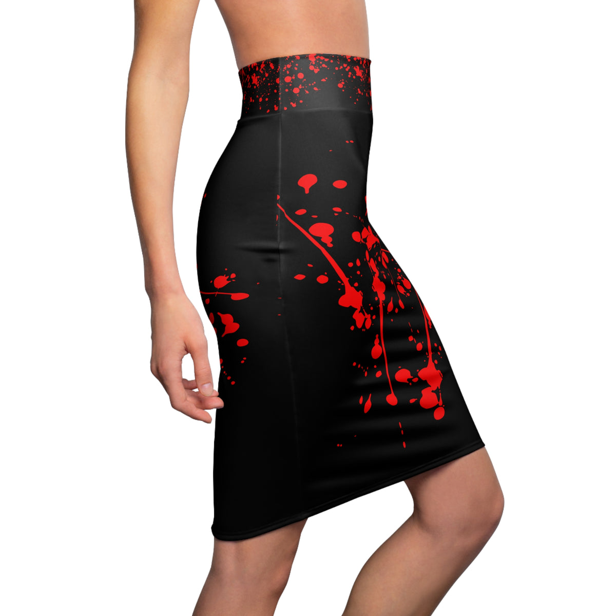 Splatter Punk Pencil Skirt