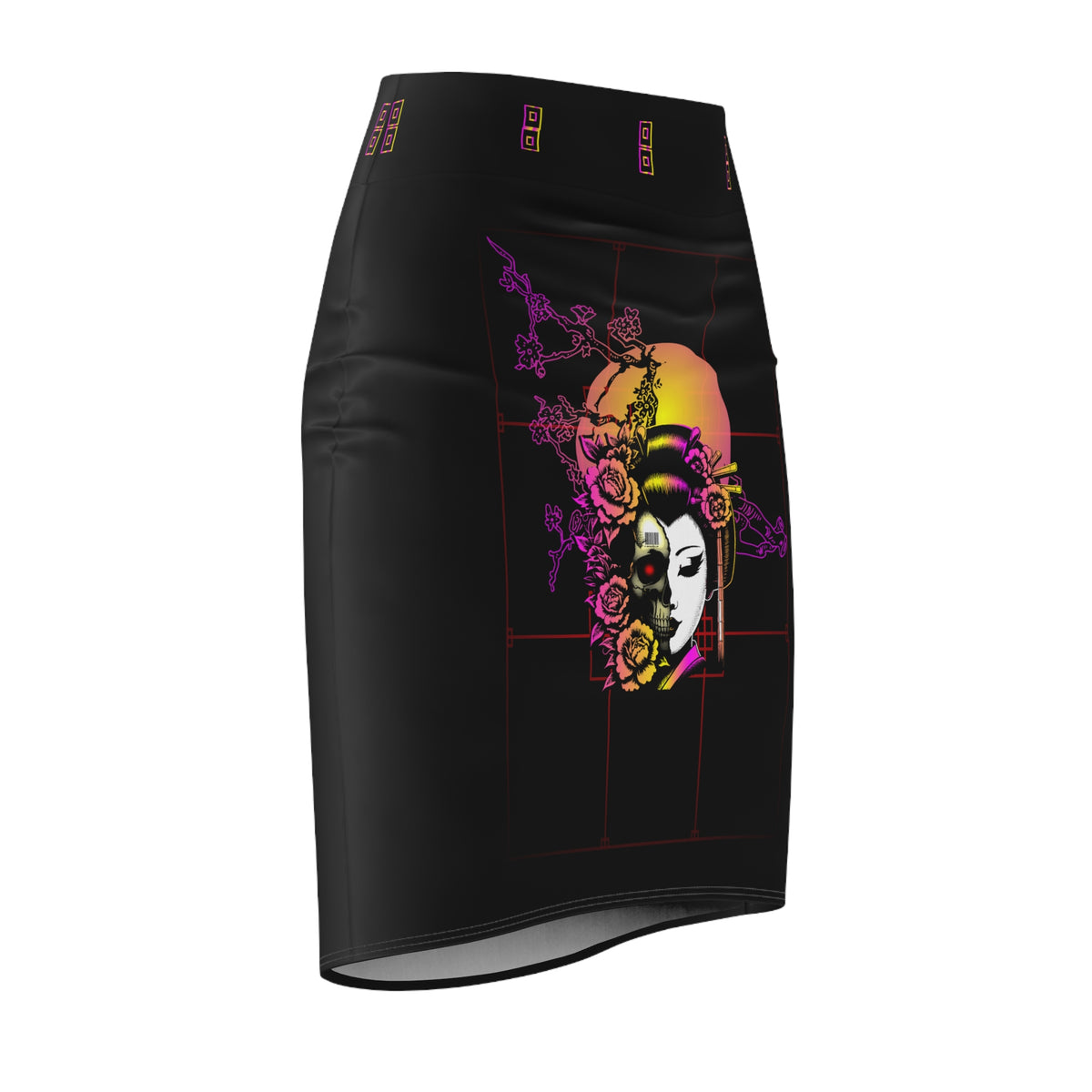 Geisha Sun Pencil Skirt