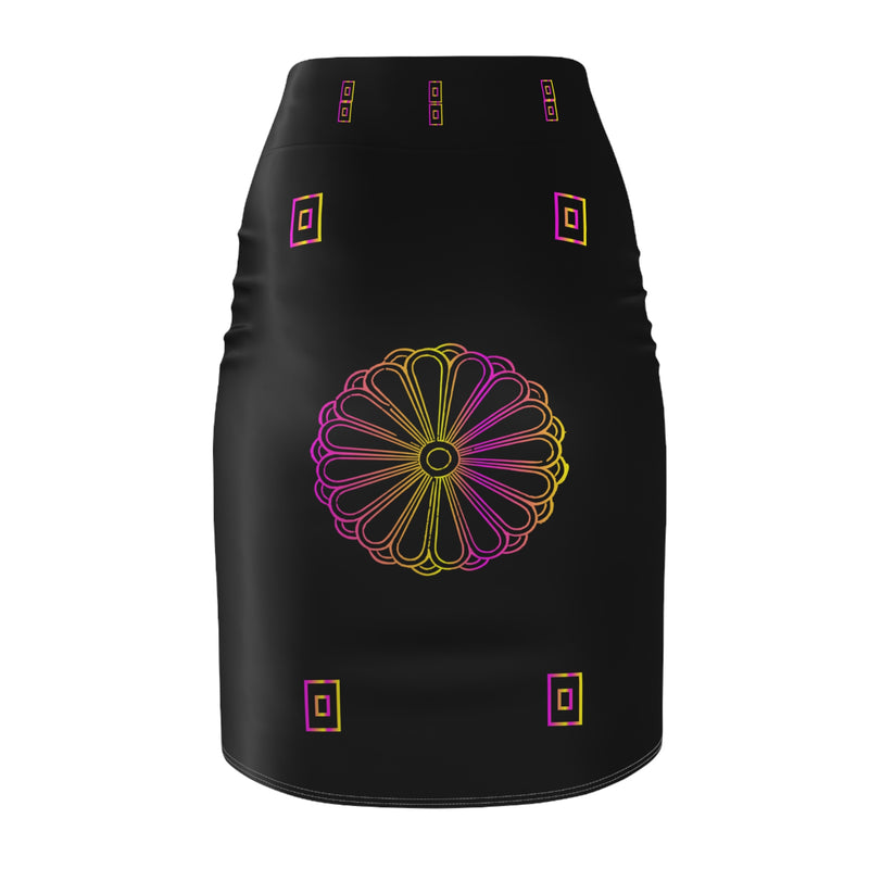 Geisha Sun Pencil Skirt