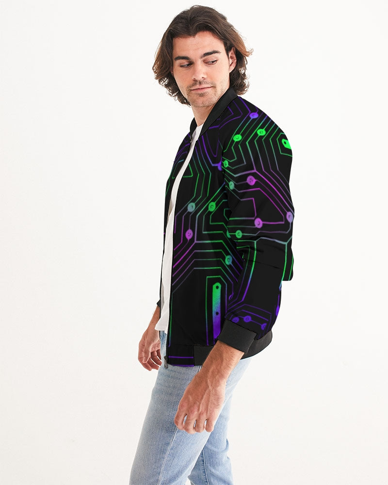 NeoCircuit Men's All-Over Print Bomber Jacket