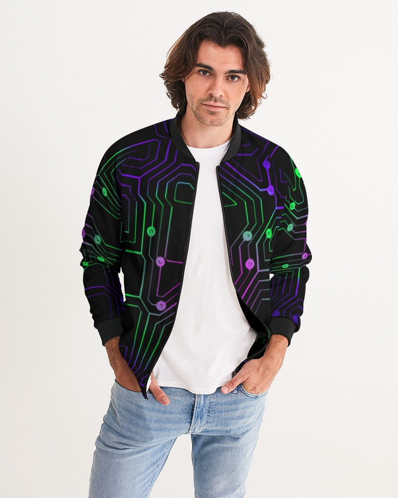 NeoCircuit Men's All-Over Print Bomber Jacket