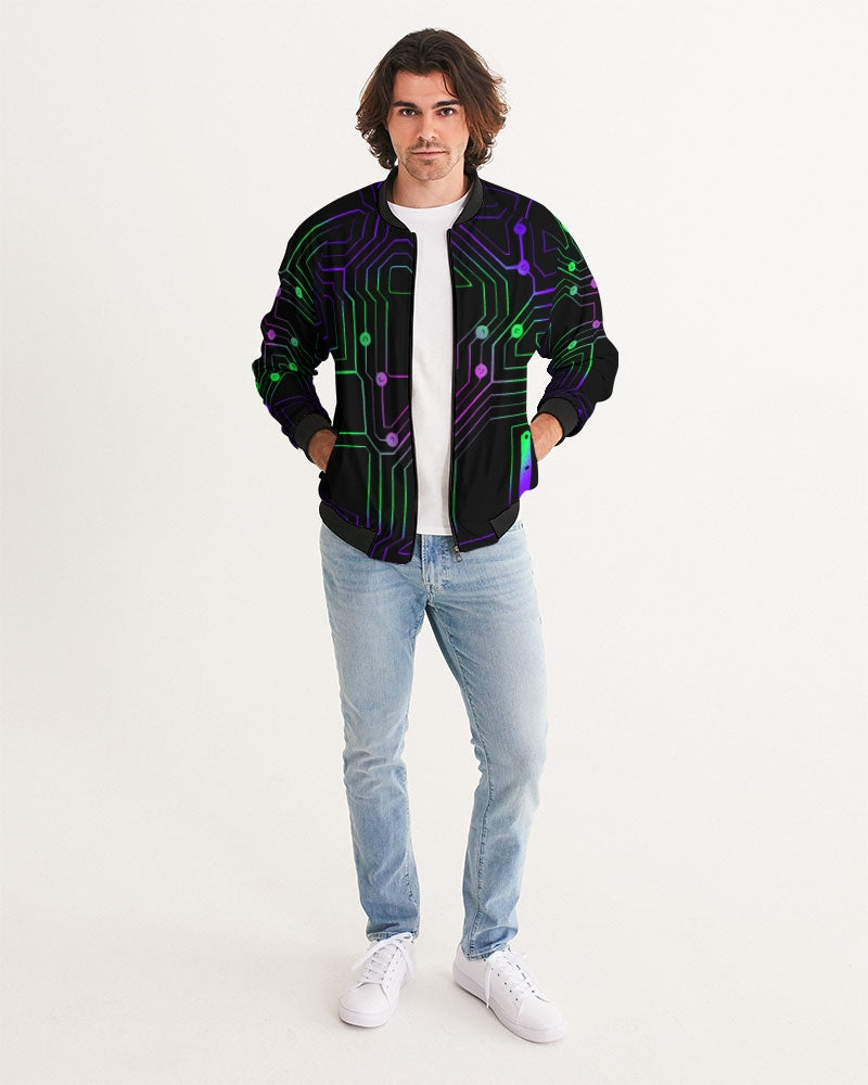 NeoCircuit Men's All-Over Print Bomber Jacket