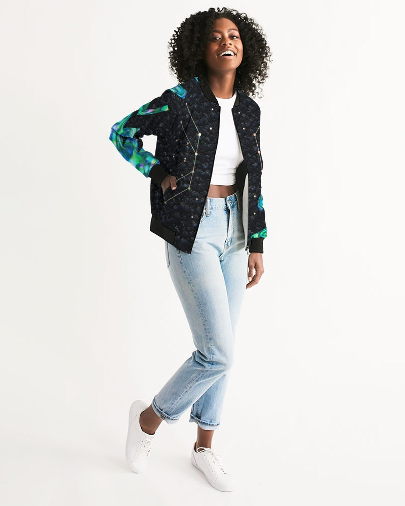 Floral Quilted Bomber Jacket