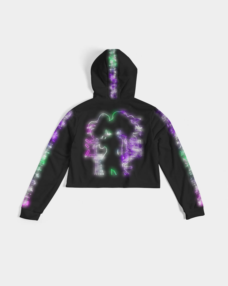 womens graphic cropped hoodie - Innitiwear